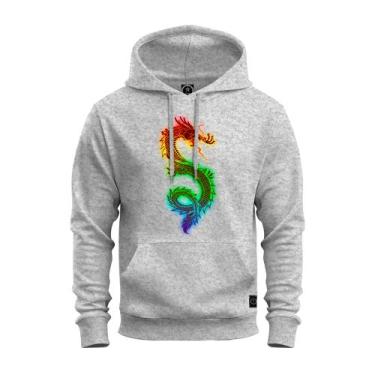 Imagem de Moletom Estampado Blusa De Frio Canguru Confortável Dragon Neon - Nexs