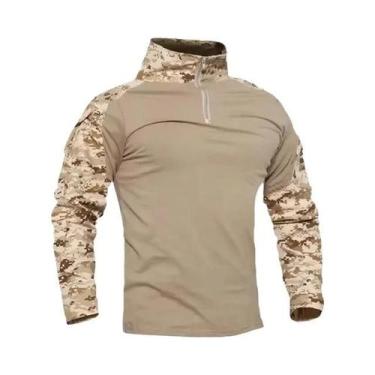 Imagem de Camiseta Tática De Manga Longa Camuflada Para Homens, Respirável, Para