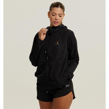 Imagem de Jaqueta Corta Vento Feminino Preto Impermeável WSS Brasil Run Colors-Feminino