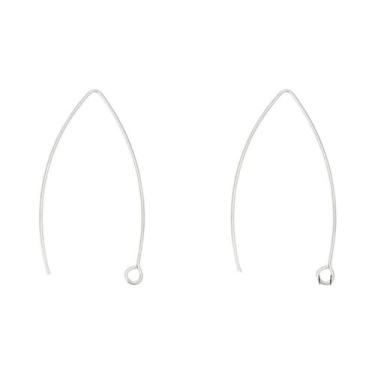 Imagem de Ganchos De Brinco De Aço Titânio 0.8mm (100 Peças) Hipoalergênicos Com