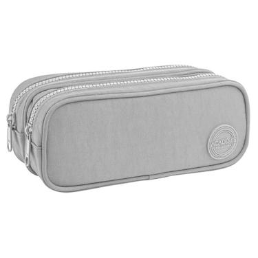 Imagem de Estojo Escolar Infantil Duplo Académie Young Cinza - Tilibra