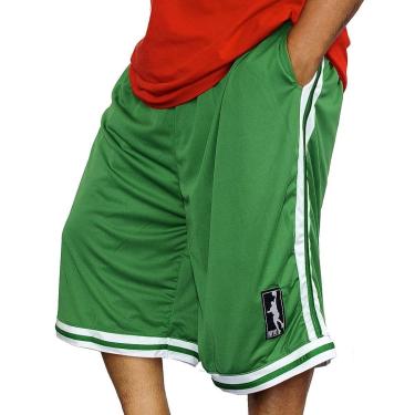 Imagem de Bermuda Basquete Plus Size M10 Fire T Verde Branco-Masculino
