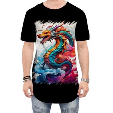 Imagem de Camiseta Longline Dragão Chinês Lendário Mito 7 - Kasubeck Store®, P