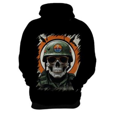 Imagem de Blusa de Frio Caveira Militar Logo Guerra 1 - Kasubeck Store®, Inf 14