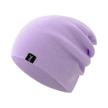 Imagem de Gorro De Inverno Tricotado Unissex Em Várias Cores Com Etiqueta Decora