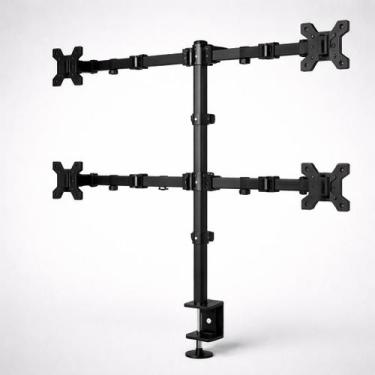 Imagem de Suporte de Mesa Articulado para 4 Monitores 14 a 30 Pol Aço Carbono - 