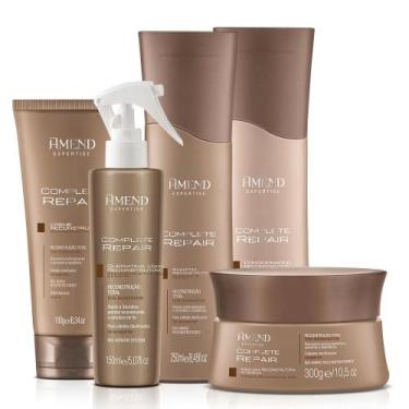 Imagem de Kit Shampoo + Condicionador + Máscara + Queratina Líquida + Creme Reco