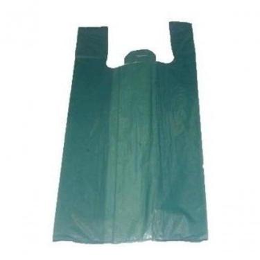 Imagem de Sacola Plástica Reciclada 50 X 70 para Compras Leves com Alta Resistência e Material 100% Reciclável Verde Higipack