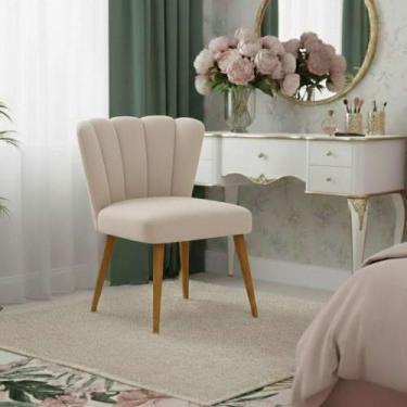 Imagem de Cadeira Decorativa para Penteadeira Quarto Mesa de Jantar Liz - Móveis