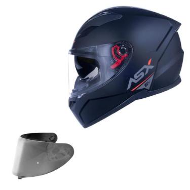 Imagem de Capacete Asx City SV Preto Fosco Oculos + Viseira Prata, Preto Fosco, 