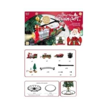 Imagem de Conjunto De Trem De Natal Para Crianças Com Luzes E Sons, Trilhos De F