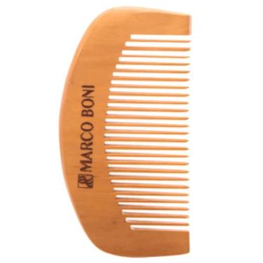Imagem de Pente de Madeira para Barba e Bigode Alinhador Marco Boni Premium Anti
