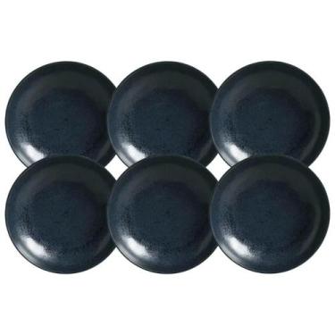 Imagem de Jogo 6 Pratos Fundos 830ml Cerâmica Orgânica Porto Brasil Bio Night Bl