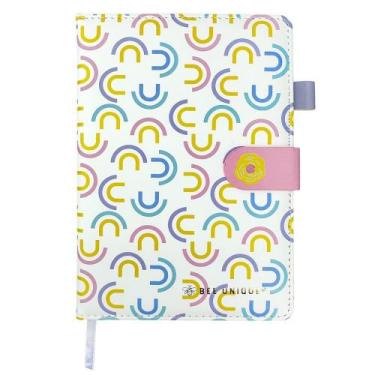 Imagem de Caderno A5 Rainbow - Fecho D/Capa Almofadada/Pautado/ 80 Folhas - Bee 
