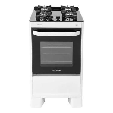 Imagem de Fogão de piso max glass 4 bocas bivolt fgvmg410br suggar branco