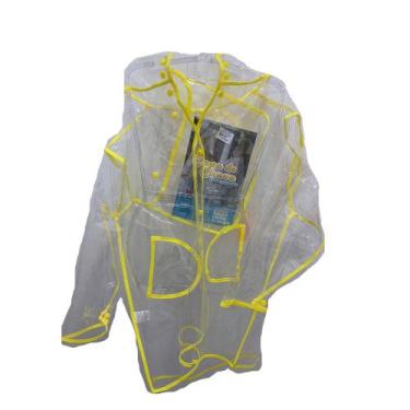 Imagem de Capa De Chuva Transparente Brizi Colors Amarelo, G, Amarelo