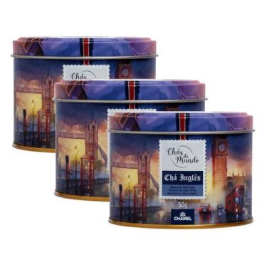 Imagem de Kit 3 Lata de Chás do Mundo Inglês 50g Chamel
