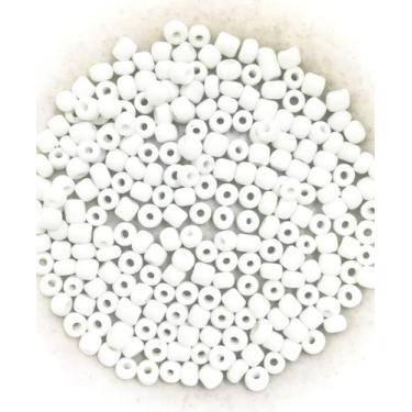 Imagem de Pacote com 50 gramas miçangão branco leitoso - CASA FÉ