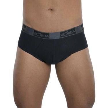 Imagem de Cueca masculina modelo slip Comfort em algodão Zorba, GG, Preto
