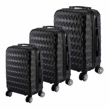 Imagem de Kit 3 Malas De Viagem Bordo, Média e Grande Em Abs C/ Rodinhas 360º - 