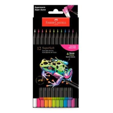 Imagem de Lápis de cor Supersoft 12 cores Neon 210744 - Faber-Castell