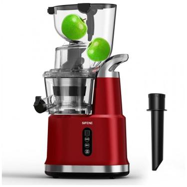 Imagem de Centrífuga de Frutas com Bocal Largo e Alto Rendimento, Aço Inoxidável, 110V 300W, SiFENE, Vermelho
