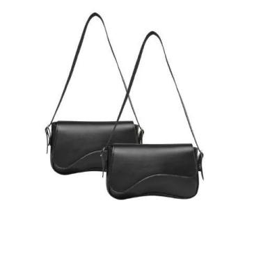 Imagem de Kit Duas Bolsas Baguete Lara Feminina de Ombro Elegante Alça Regulavel
