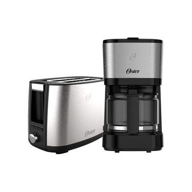 Imagem de Kit Cafeteira Compacta 0,75L OCAF300 e Torradeira Simple Life OTOR600 Inox Oster