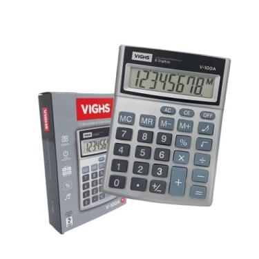 Imagem de Calculadora Mesa Vighs V-100A 8 Dígitos Prata