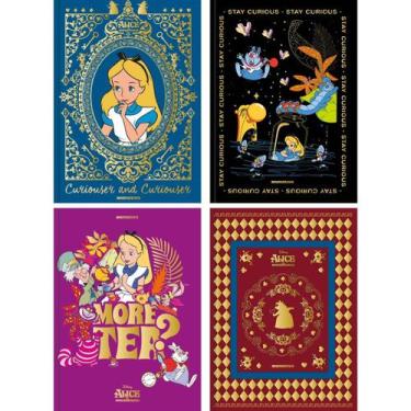 Imagem de Caderno Alice - Colegial Costurado Luxo - 160 Folhas - Animativa -, Pr