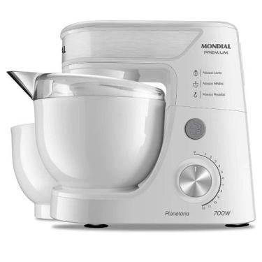 Imagem de Batedeira planetaria bp-01p-w 700w mondial 110v, Branco, 700W, 110V