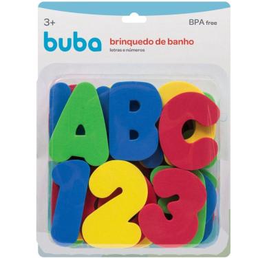 Imagem de Brinquedo De Banho Letras E Numeros Coloridos - Buba