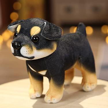 Imagem de suhang Brinquedos de Pelúcia de Simulação 18 Cm Adorável Husky Rottweiler Animal Cachorro Recheado Macio