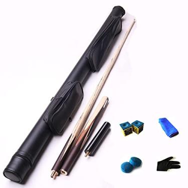 Imagem de LIUHD Conjunto de taco de sinuca, taco de sinuca de 3/4 com acessórios de extensão de 15 cm, bastão de bilhar fácil de armazenar, jogos em ambientes internos e externos, conjunto de bastões de piscina com ponta de 10 mm, cano, 11 mm