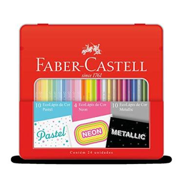 Imagem de Faber-Castell | Lápis de cor ecológico | 24 cores | 10 pastel | 10 metálicos | 4 neon