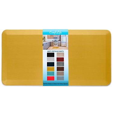 Imagem de Tapete de cozinha ComfiLife antifadiga, 1,9 cm esp., tapete de mesa para piso, ficar em pé, cozinha, conforto em casa e escritório, durável, resistente manchas, base antiderrapante (50 cm x 99 cm