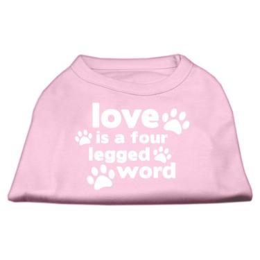 Imagem de Mirage Pet Products Camiseta com estampa de palavras Love is a Four Leg rosa-claro 3GG (20)