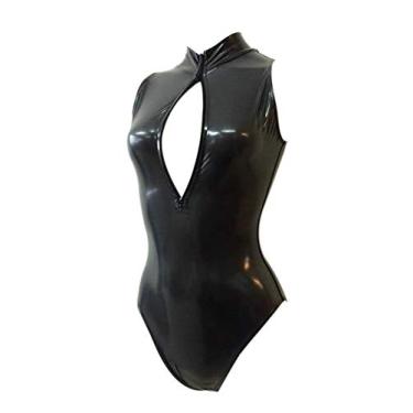 Imagem de CR ROLECOS Fantasia de coelho feminina de coelho menina Senpai Cosplay body peça única, Preto, M