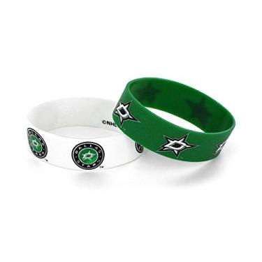 Imagem de Pulseira de borracha de silicone NHL Dallas Stars, pacote com 2