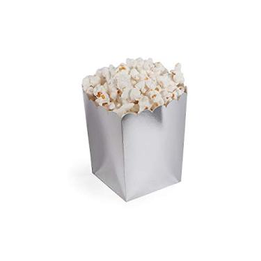 Imagem de Fun Express Mini caixas de pipoca de prata metálico - artigos de festa - 24 peças