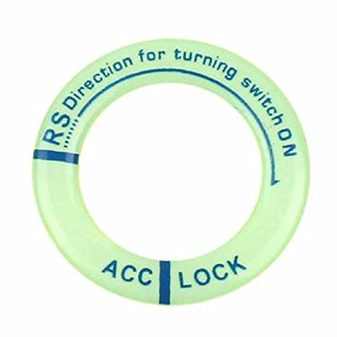 Imagem de 1 x Tampa de partida do motor de ignição luminosa chaveiro com furo noctilcente adesivo azul com alumínio de alta resistência