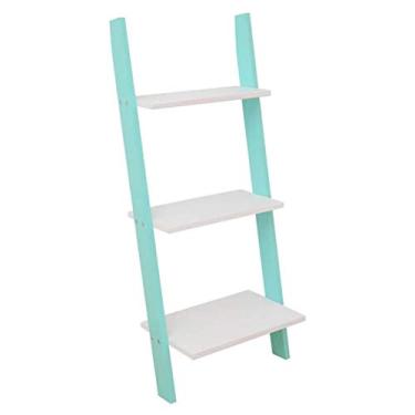 Imagem de Estante design de passo estante de livros de madeira prateleira ajustável prateleira de armazenamento multifuncional organizador de rack de armazenamento para escritório cozinha sala de estar lavanderia prateleira de livros (cor: branco, tamanho: 3 níveis)