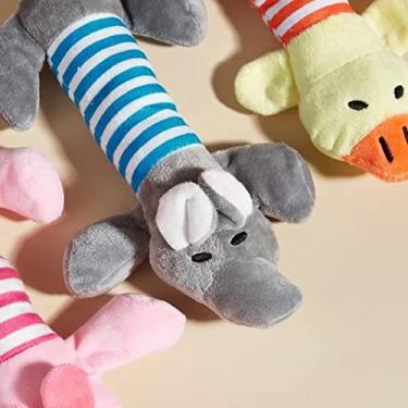 Imagem de Brinquedo Para Cachorro Pequeno Pelúcia Pato Porco Elefante (Elefante)