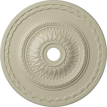 Imagem de Medalhão de teto Ekena Millwork CM29SFACS, 29-1/2 x 3-5/8 x 1-5/8, cobre antigo, 29 1/2"OD x 3 5/8"ID x 1 5/8"P (Fits Canopies up to 5 5/8"), Hand-Painted Clear Yellow