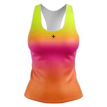 Imagem de Camiseta Regata Beach Tennis Degrade Amarelo Rosa Sport - Alive