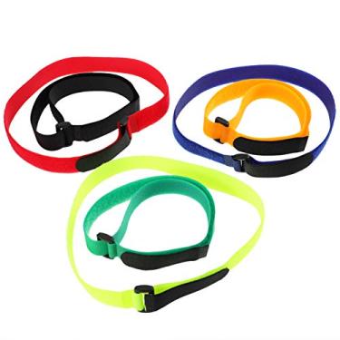Imagem de CLISPEED 12 Unidades cinta de bicicleta laços de cordão para cintas de fixação acessórios cintas de bicicletário alças de gancho e laço fivela mosquetão cinto de estabilidade nylon completo