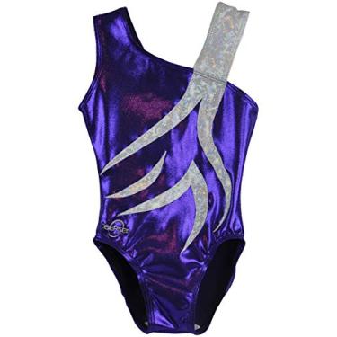Imagem de Collant de ginástica feminino Obersee, Spin Purple, AM Adult Medium