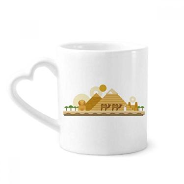 Imagem de Egito Amarelo Verde Esfinge Pirâmides Camelo Caneca Café Cerâmica Copo Coração Vidro