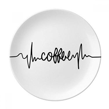 Imagem de Prato de citação de café decorativo de porcelana Salver louças de jantar