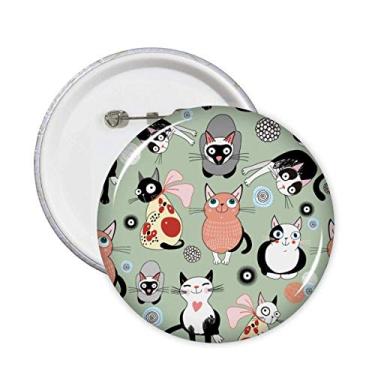 Imagem de Animal Pet Cute Cat Family Pins Emblema Emblema Acessório Decoração 5 peças